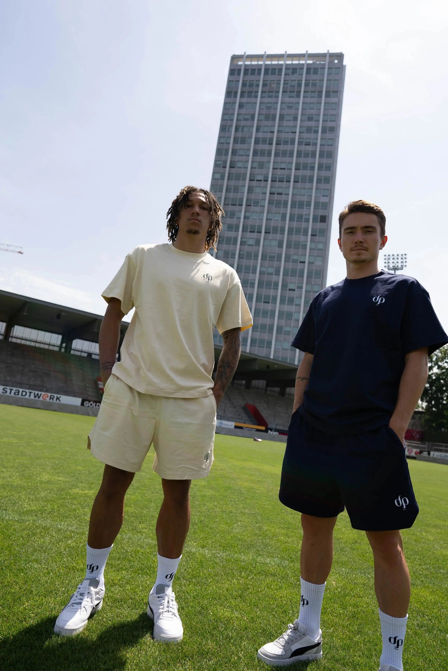 DP Shirt - MARINE BLUE & BEIGE - Doppelpass