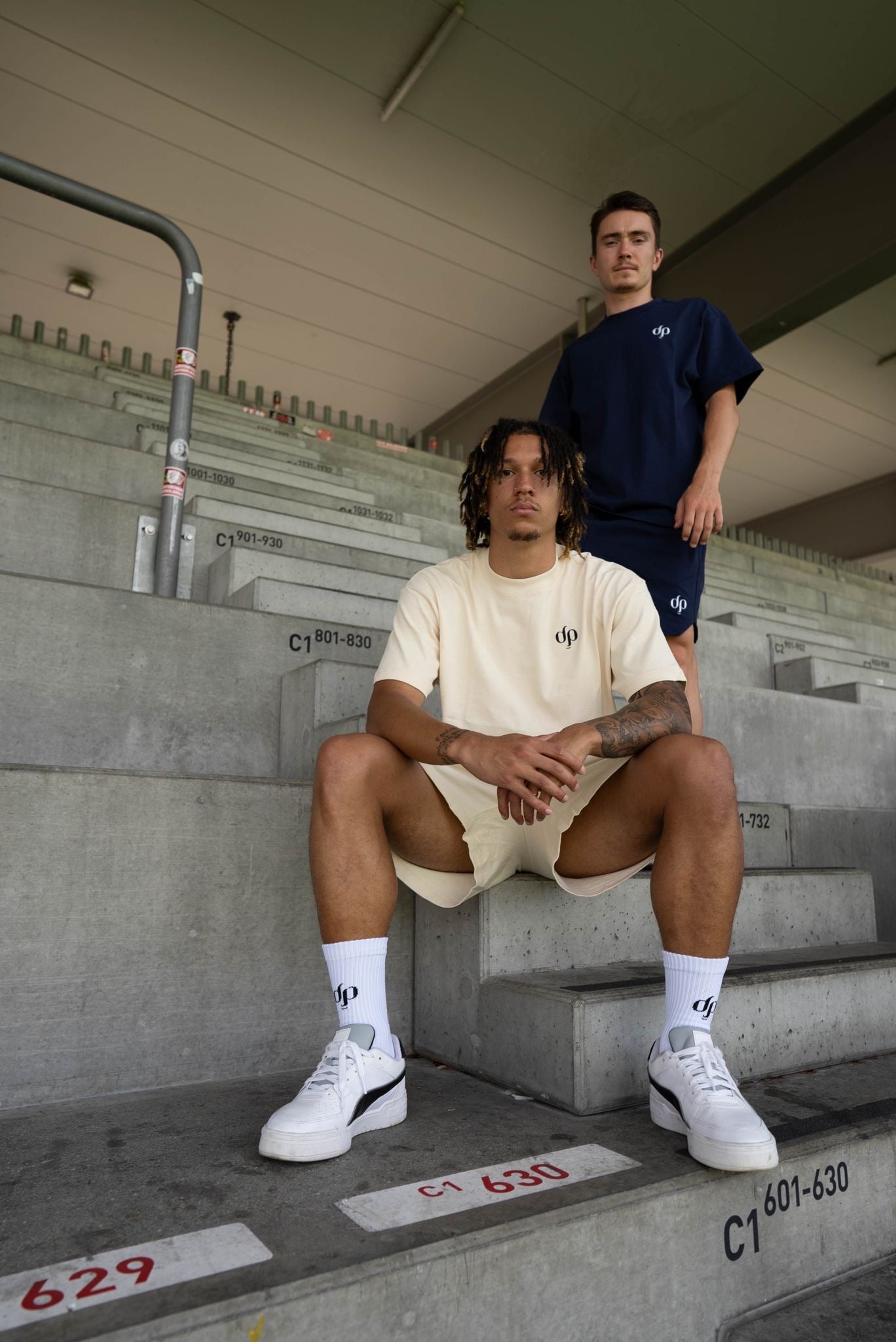 DP Shirt - MARINE BLUE & BEIGE - Doppelpass