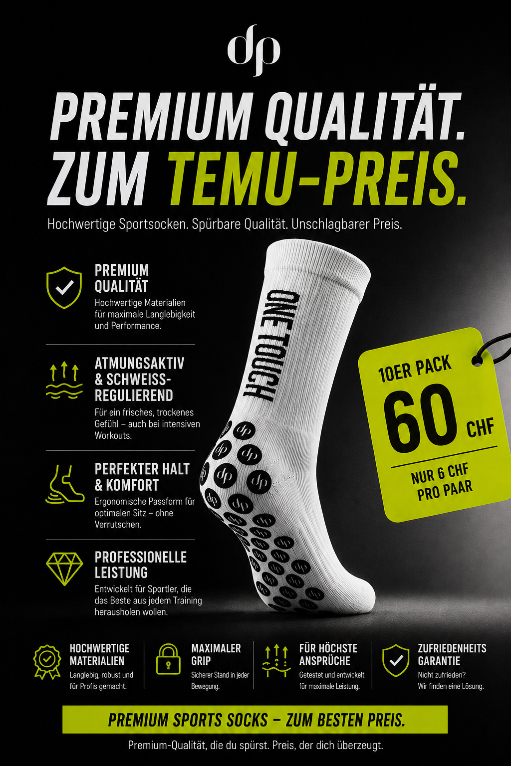 One Touch Gripsocks 10er Pack