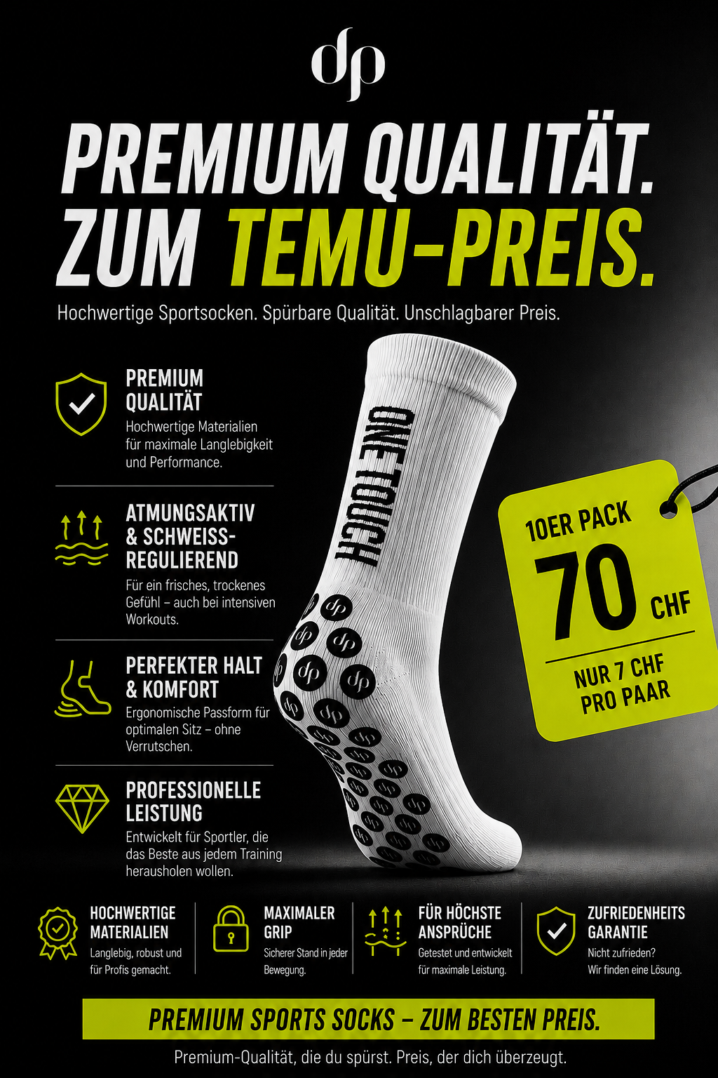 One Touch Gripsocks 10er Pack